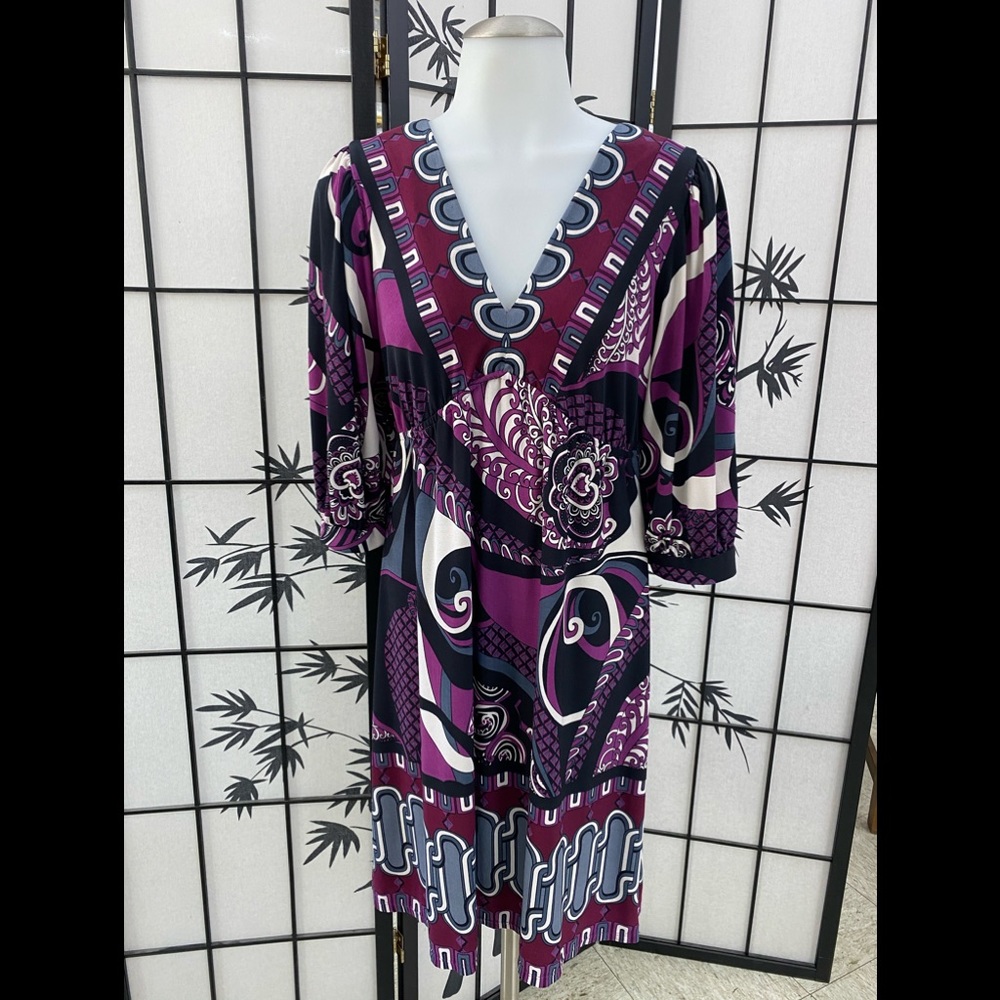 Bisou Bisou paisley mandala pattern dress